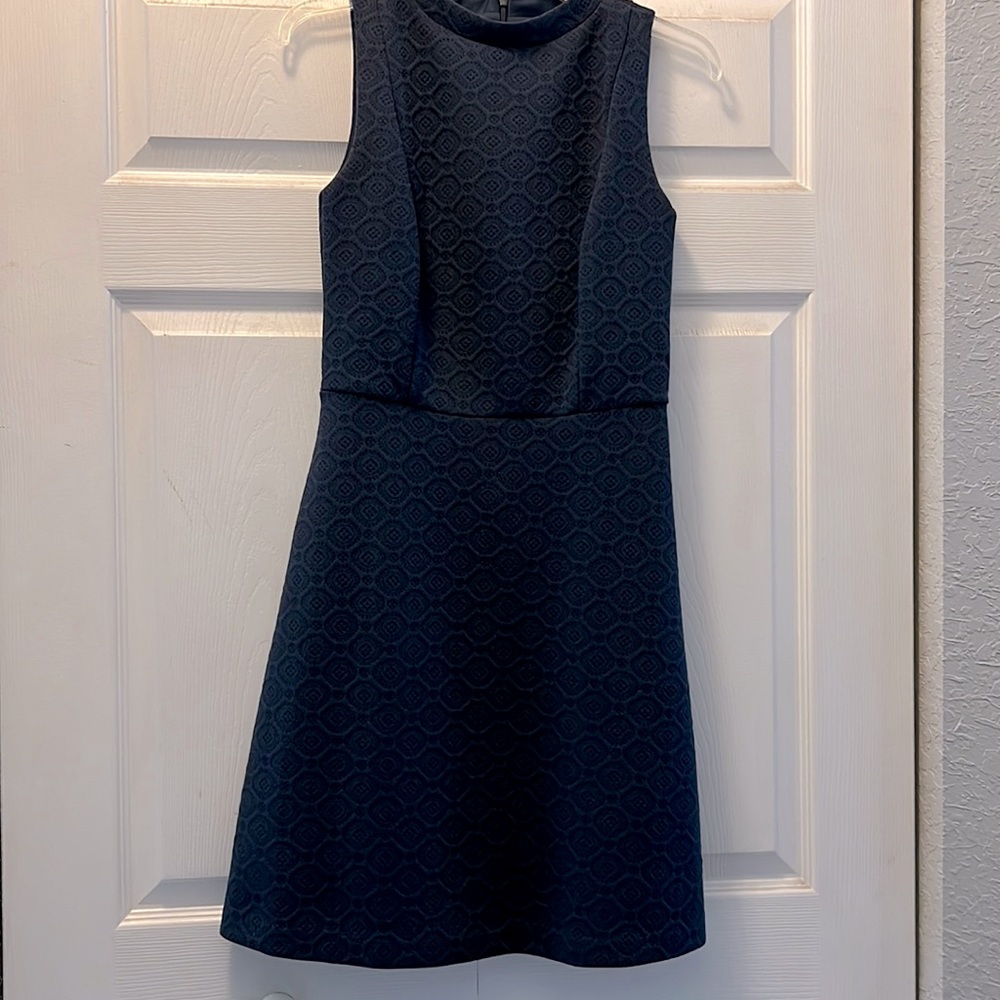Loft fall navy quilted dress size 0